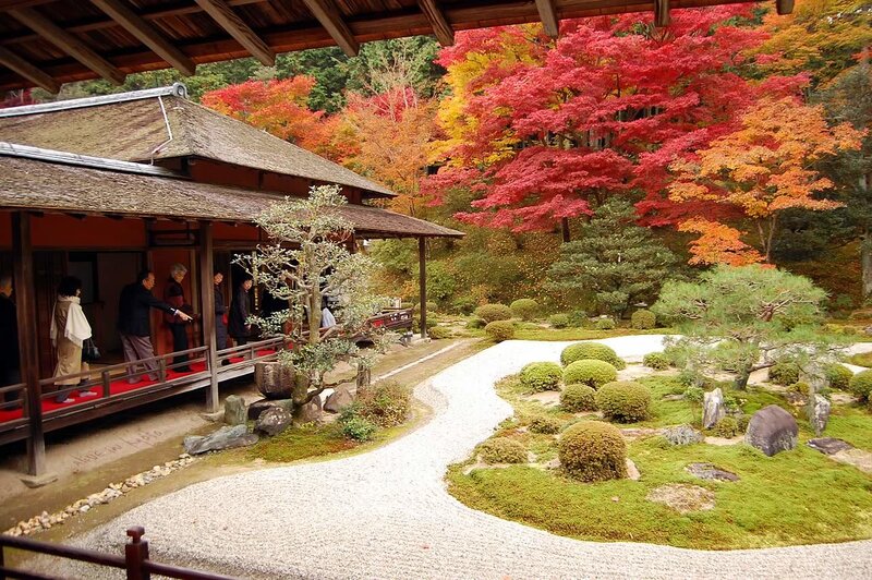 Japanese garden in autumn