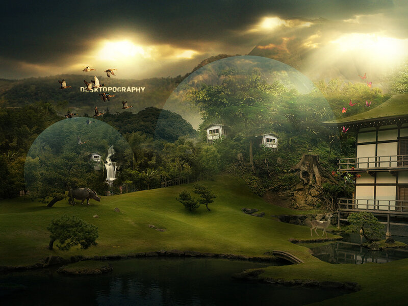 Japanese Garden Landscape — Green