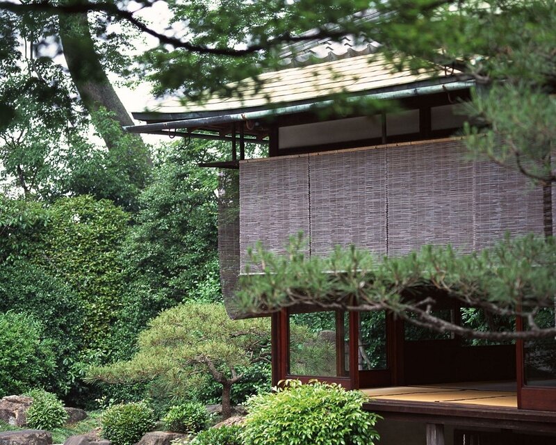Japanese garden pavilion