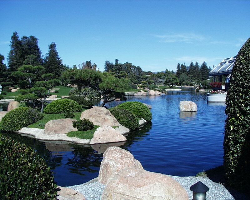 Japanese Garden Pond — Blue, Serene