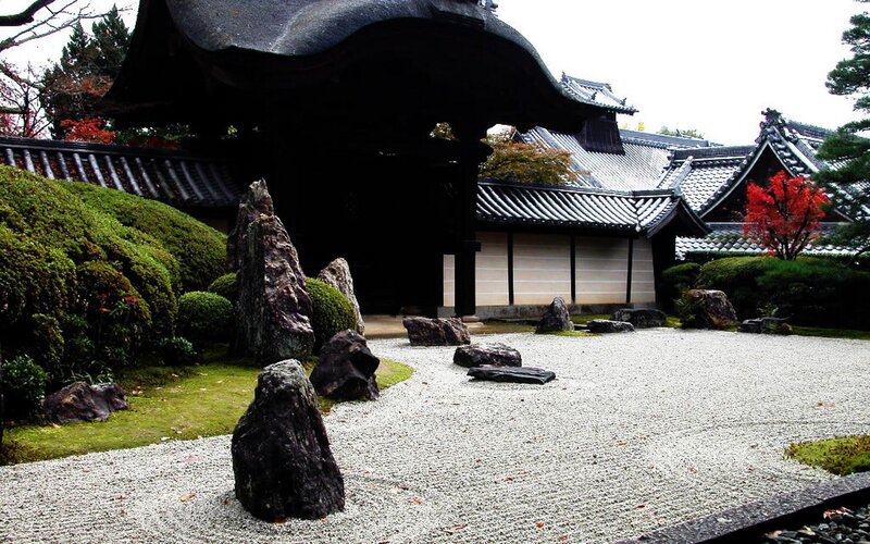 Japanese Garden with Rocks