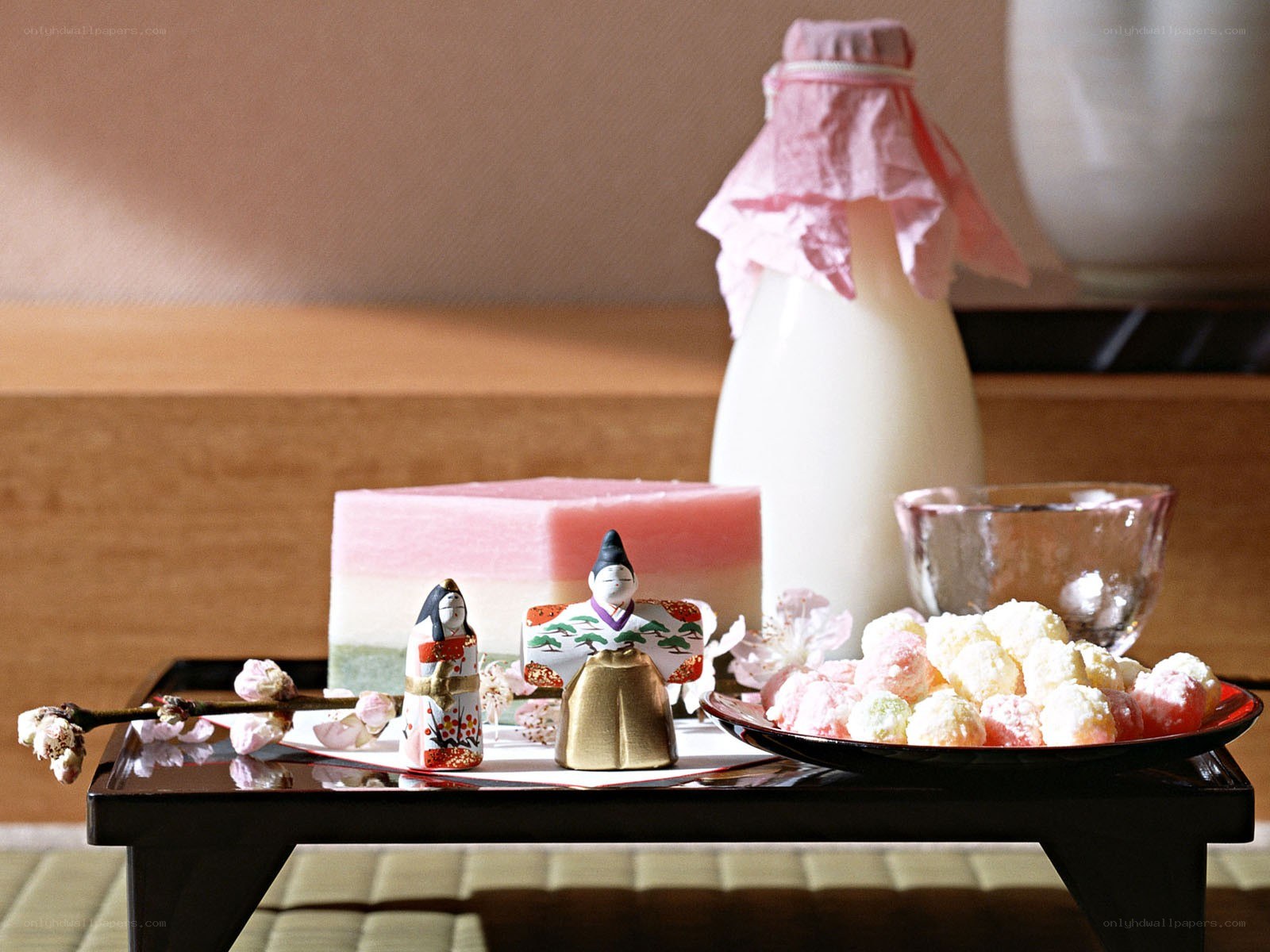 Japanese Hanami celebration setup