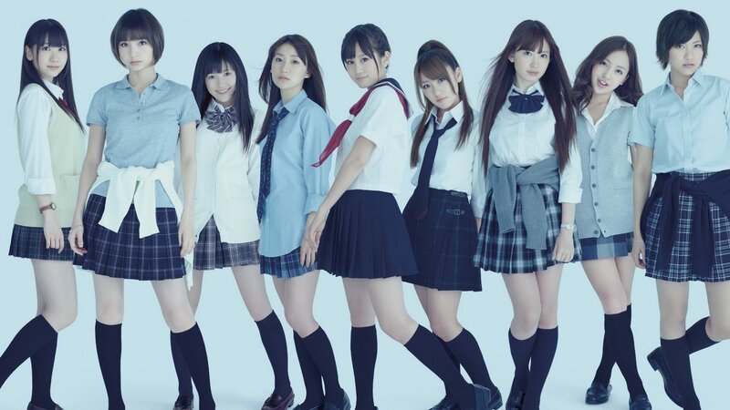 Japanese idol group in school uniforms