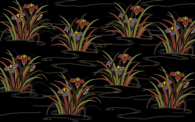 Japanese iris pattern
