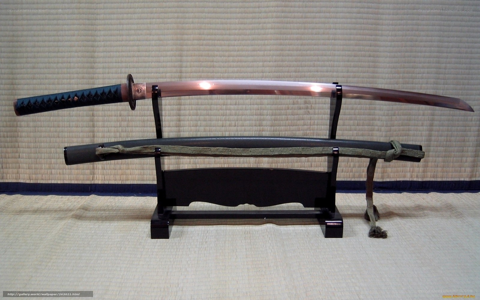 Japanese katana on display