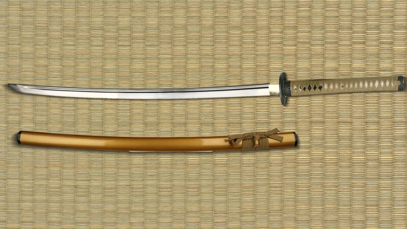 Japanese katana sword and scabbard
