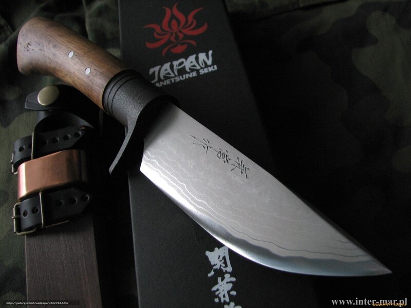 Japanese Knife with Sheath — Black