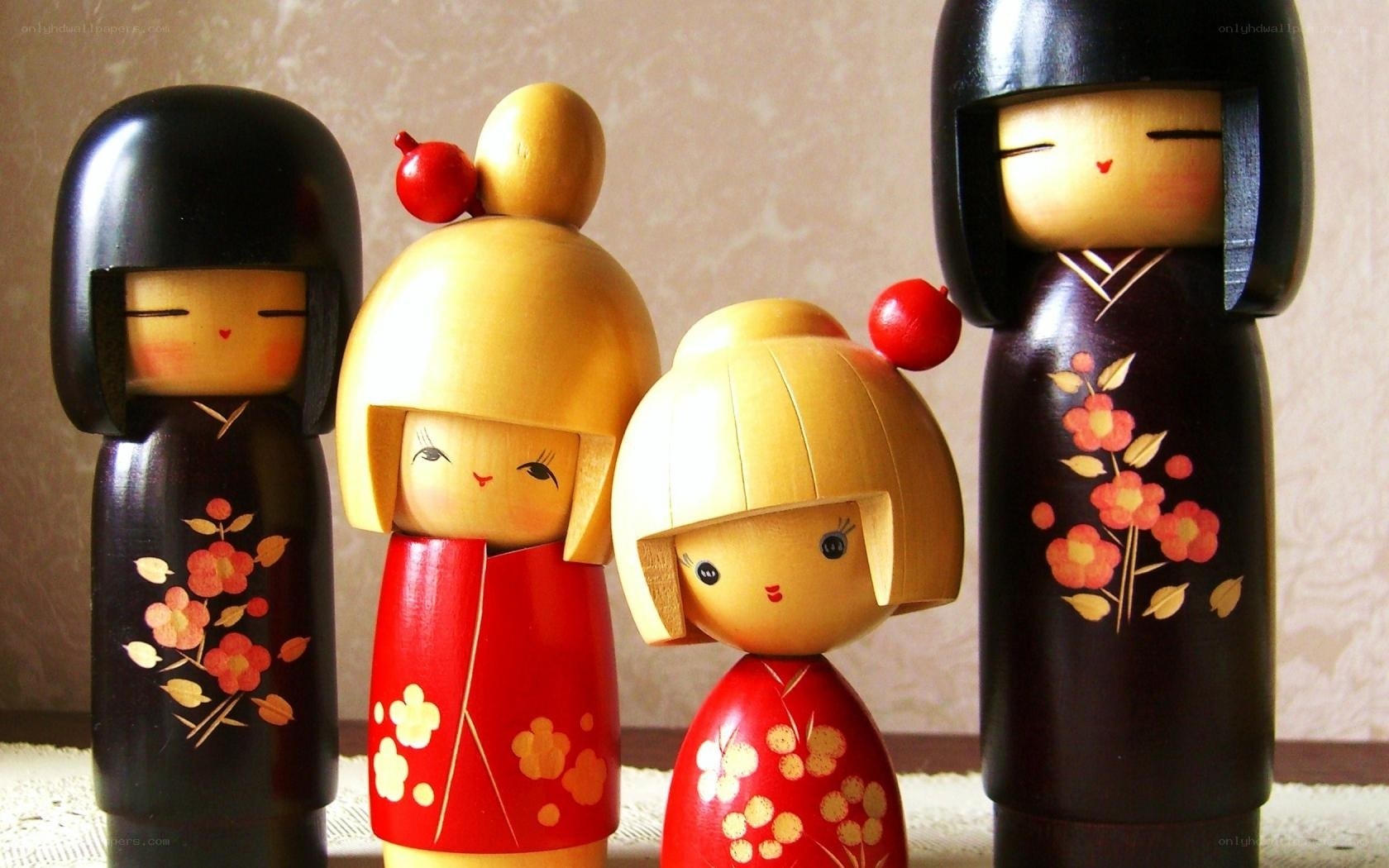 Japanese kokeshi dolls