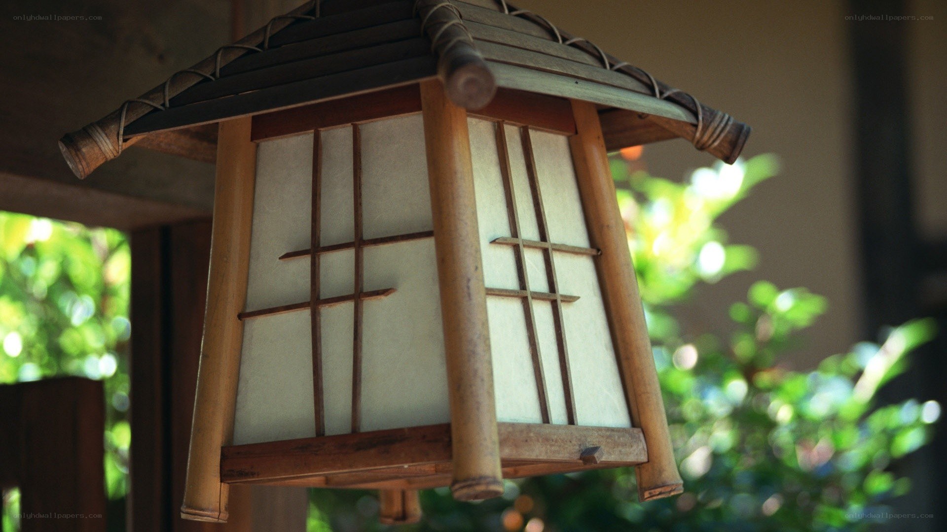 Japanese lantern in garden