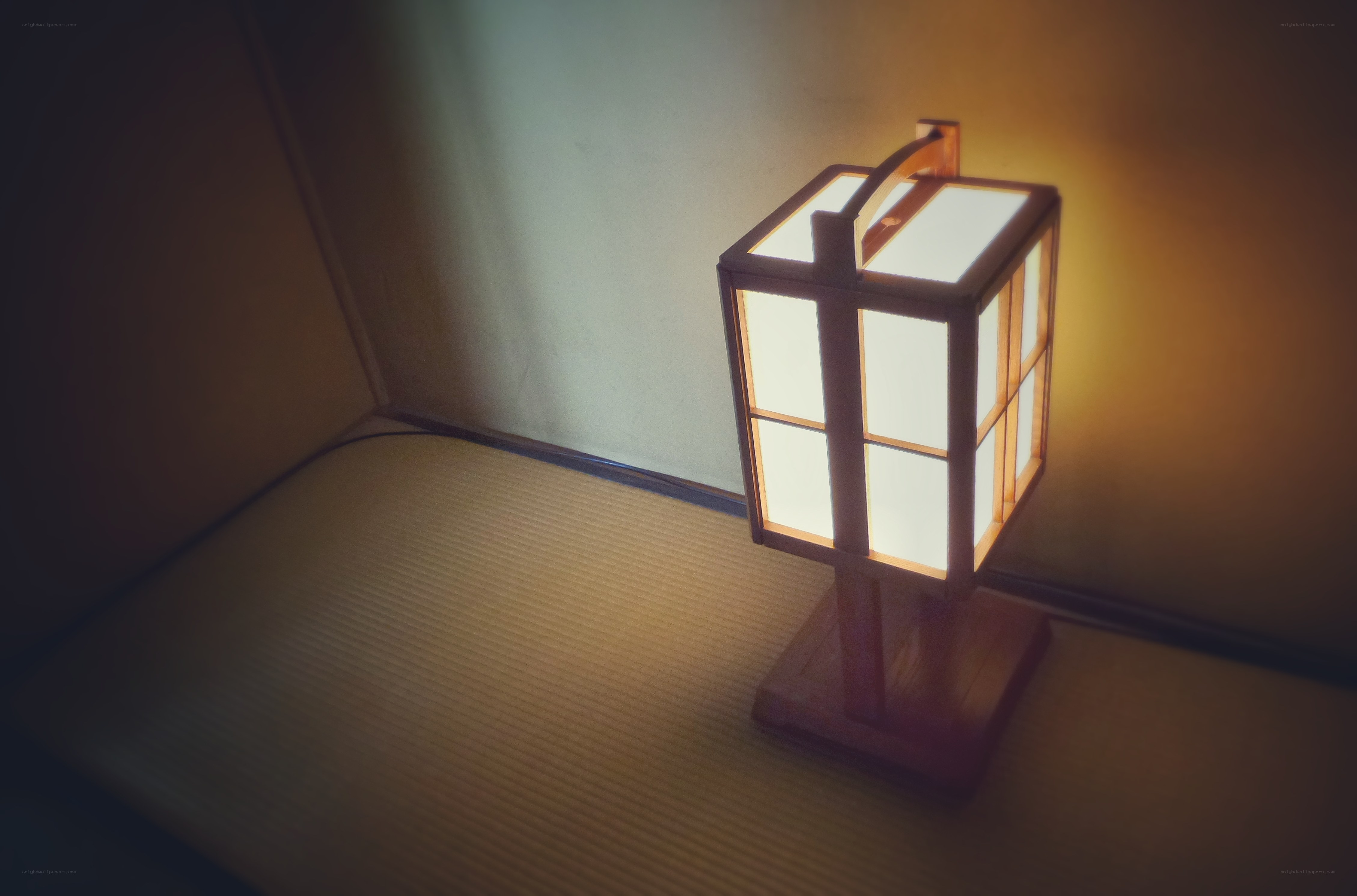 Japanese lantern on tatami