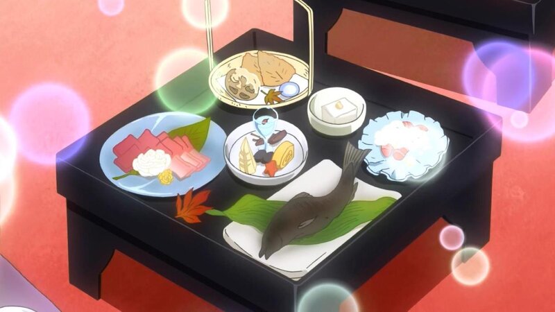 Japanese Meal on Table — Black