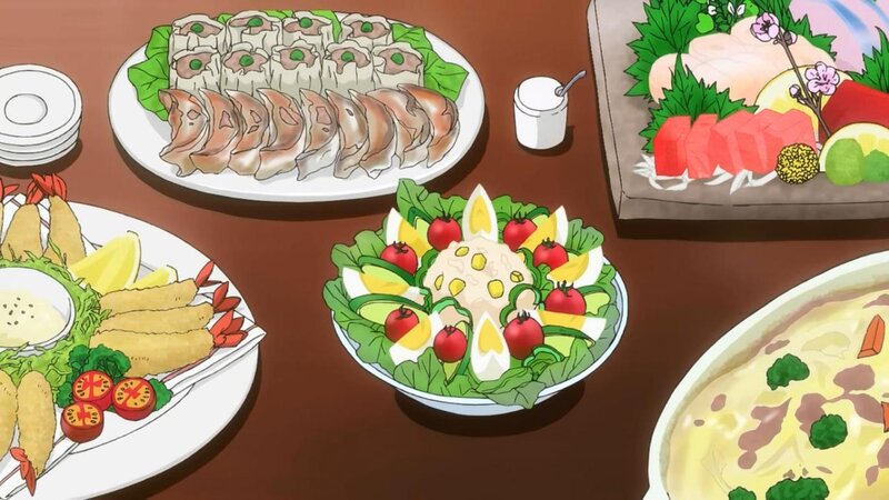 Japanese Meal on Table — Brown
