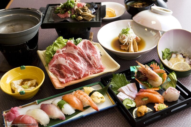 Japanese meal spread
