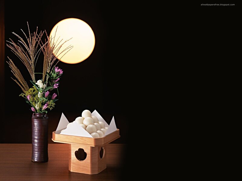 Japanese moon festival display