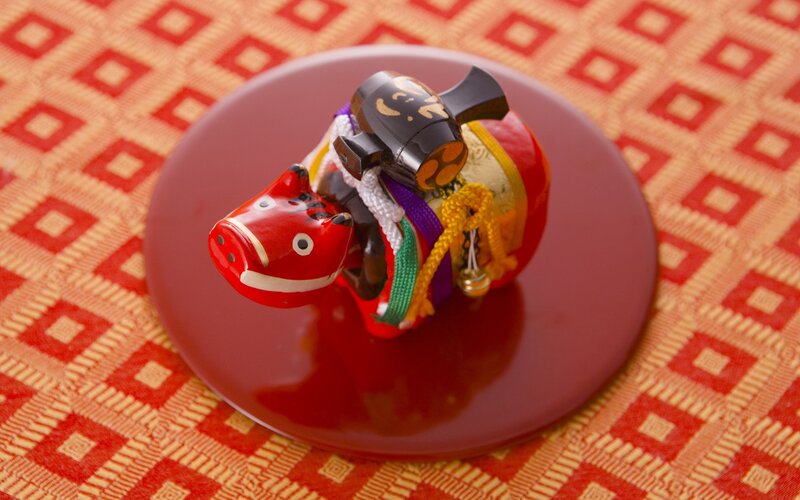 Japanese New Year pig figurine