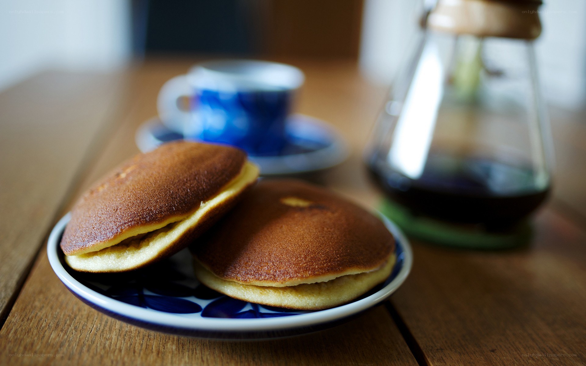 Japanese pancakes with coffee