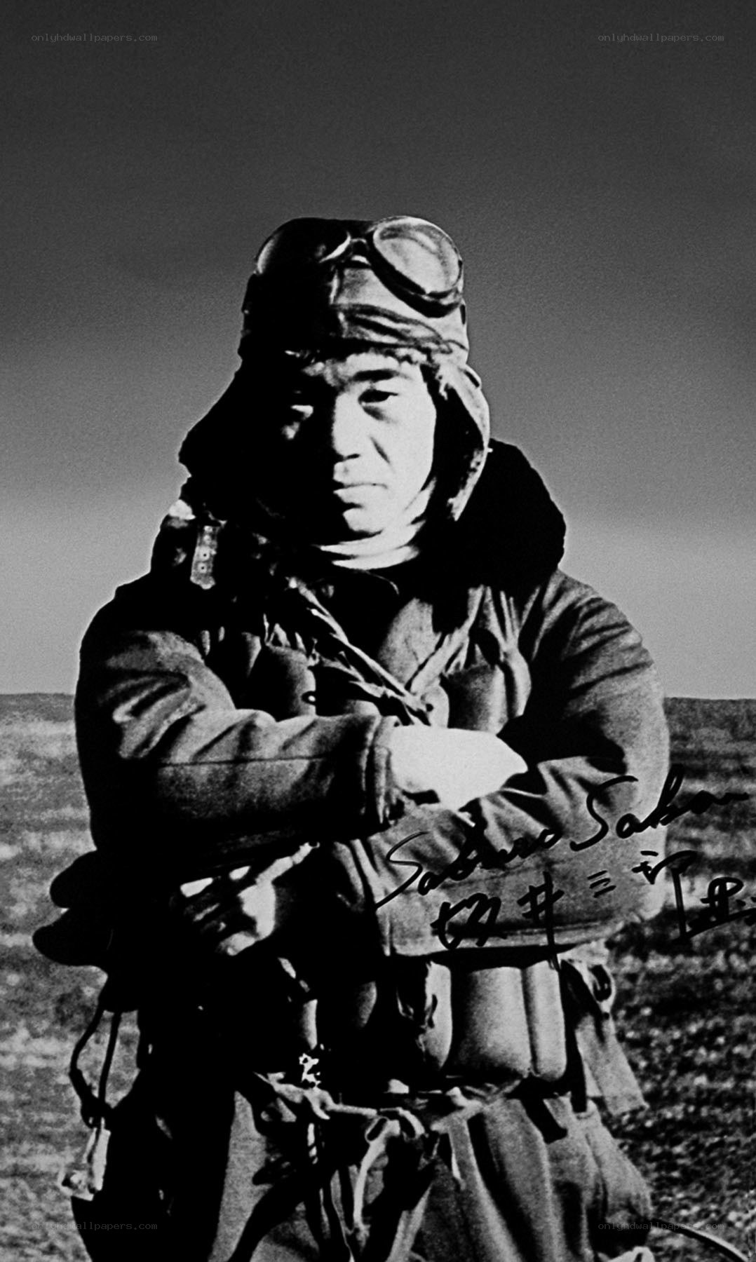 Japanese pilot in winter gear