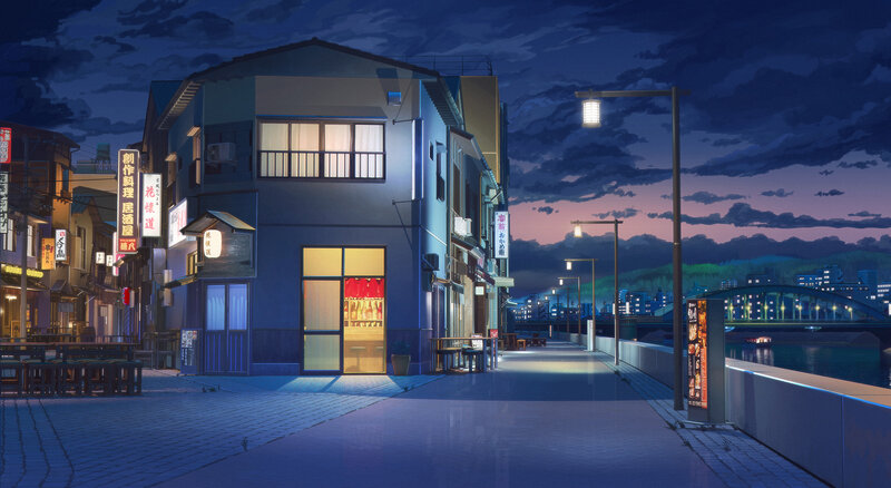 Japanese Riverside Street