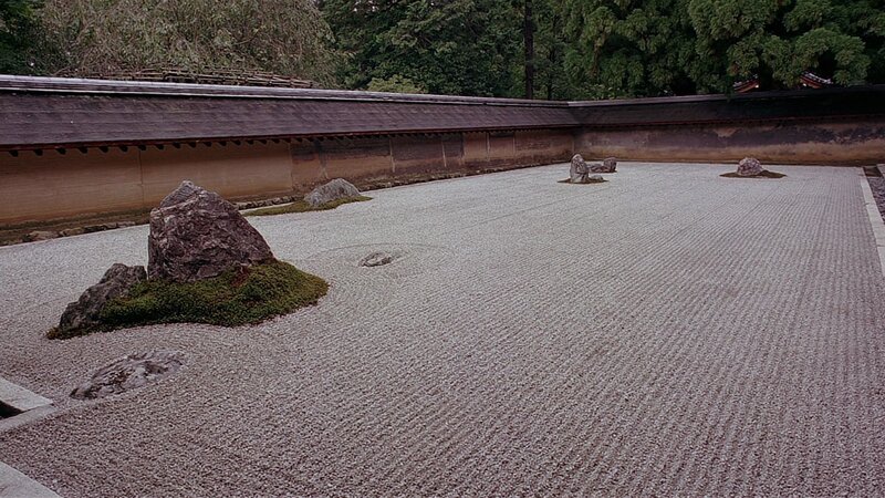 Japanese Rock Garden — Gray, Serene, Photograph, Rocks