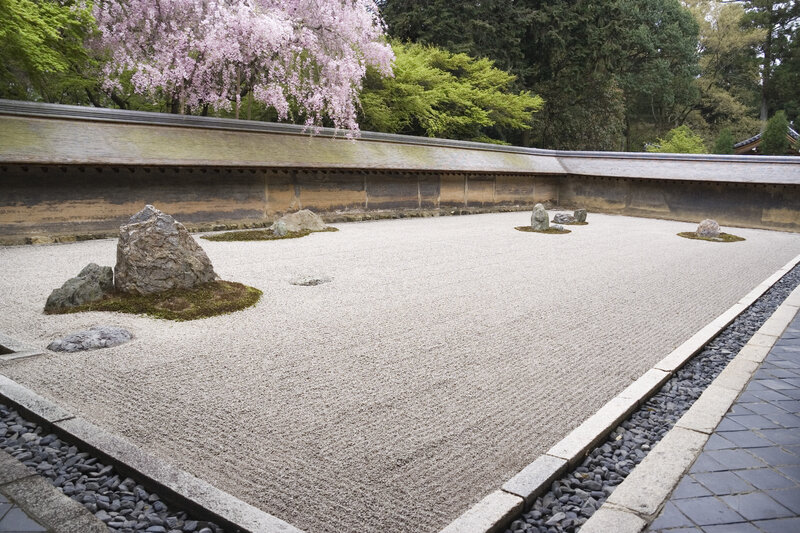 Japanese Rock Garden — Gray, Serene