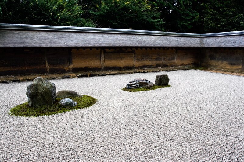 Japanese Rock Garden — White