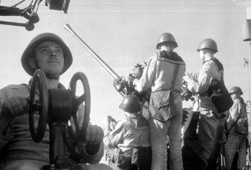 Japanese sailors on a ship