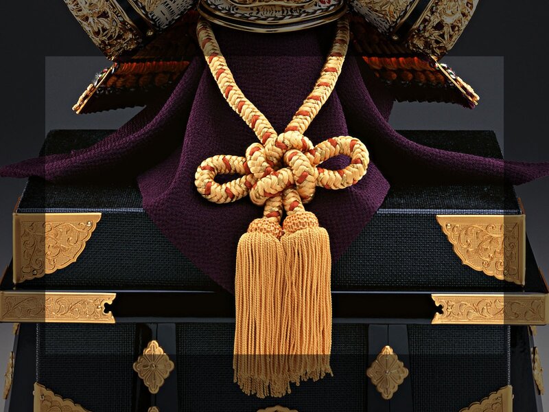 Japanese Samurai Helmet — Purple