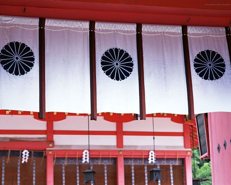 Japanese shrine banners