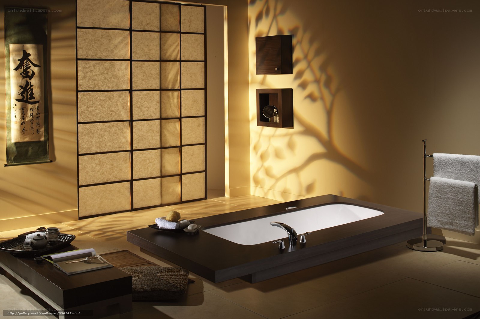 Japanese-style bathroom interior