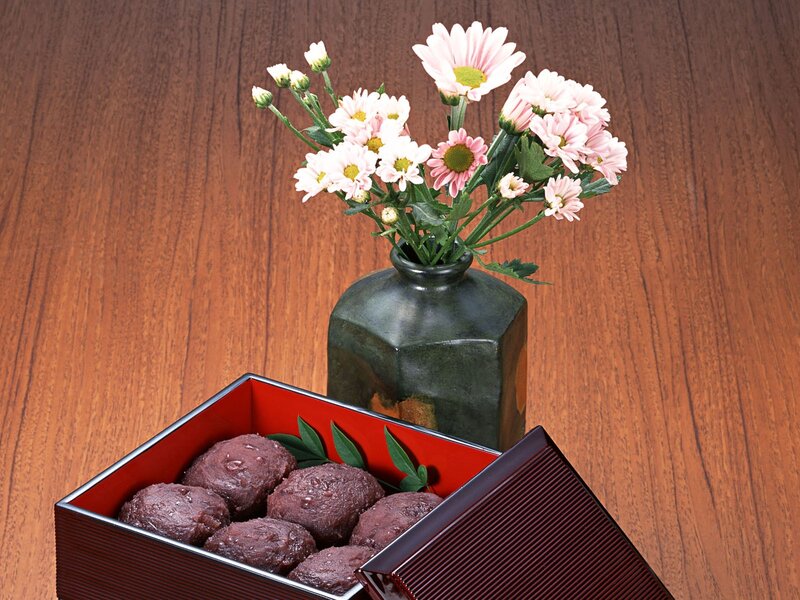 Japanese sweets with flowers