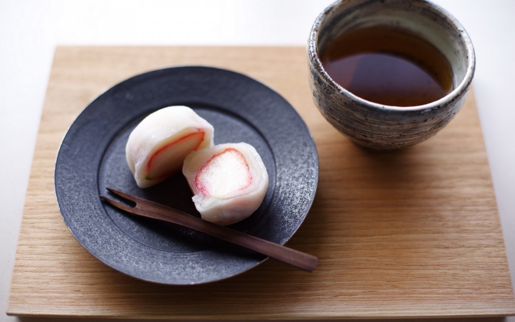 Japanese sweets with tea