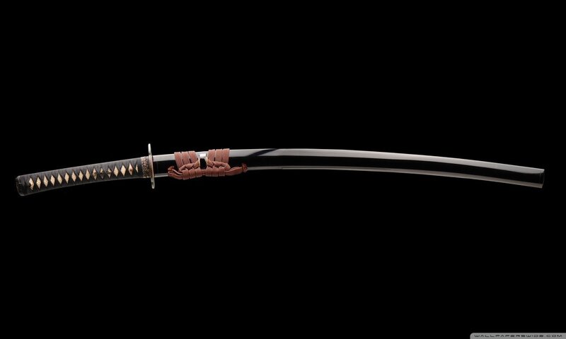 Japanese Sword in Scabbard — Black