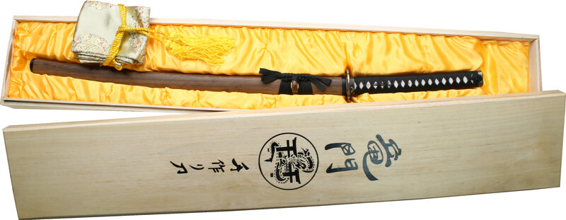 Japanese sword in wooden box