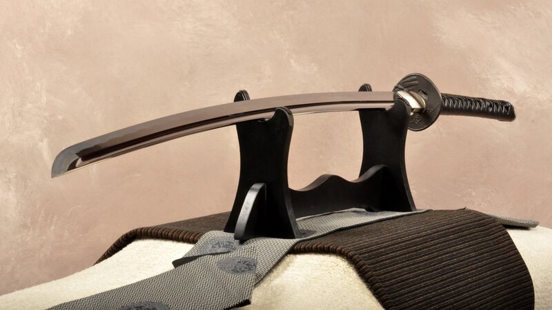 Japanese sword on display