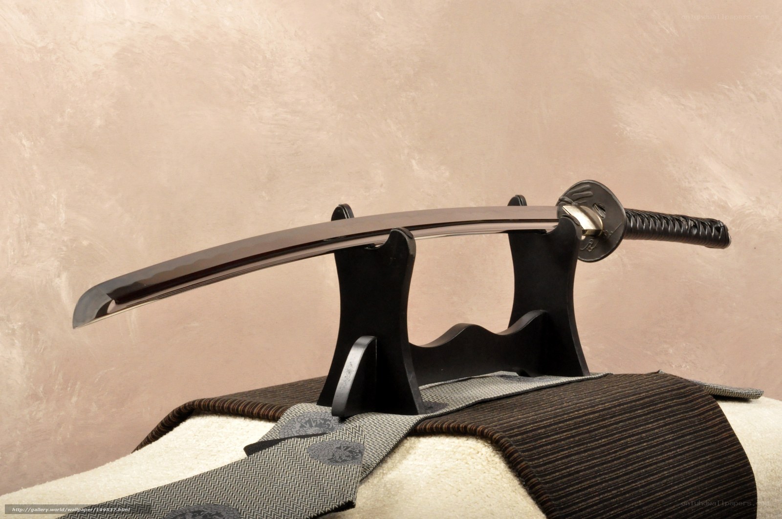 Japanese sword on display