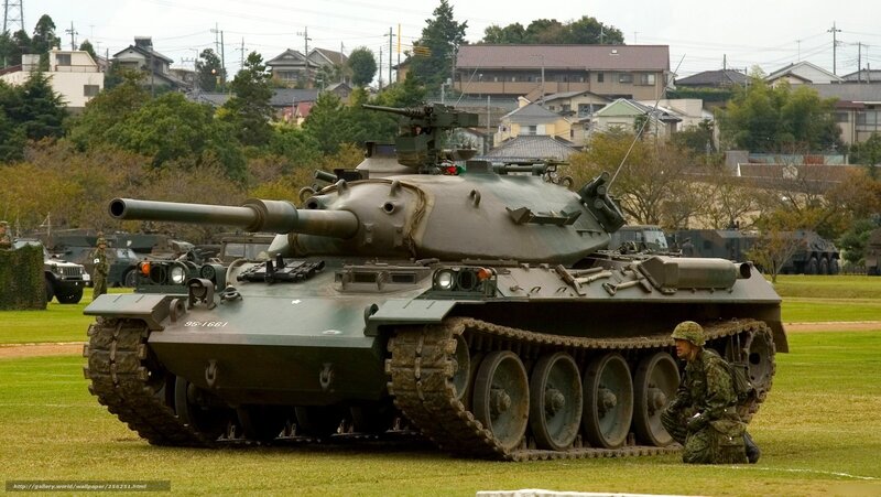 Japanese tank on display