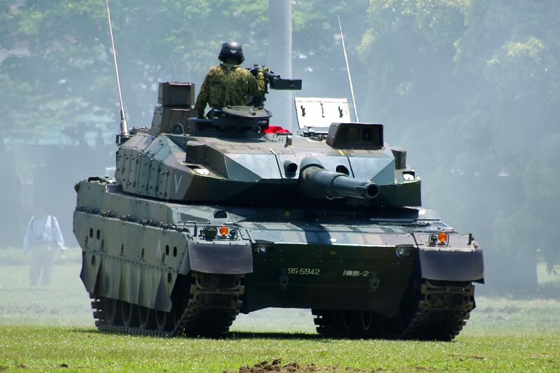 Japanese Tank on Grass — Green, Dramatic