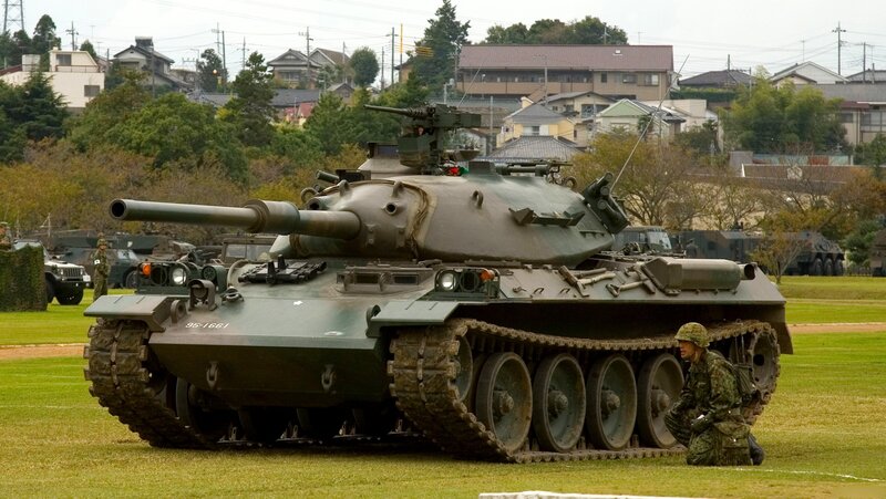 Japanese Tank on Grass