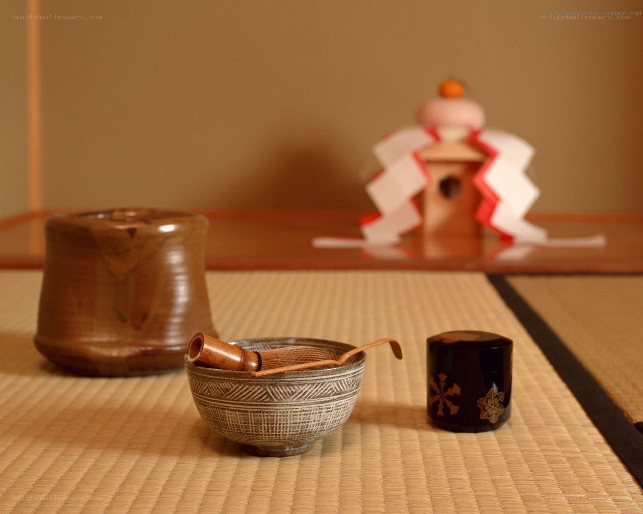 Japanese tea ceremony setup