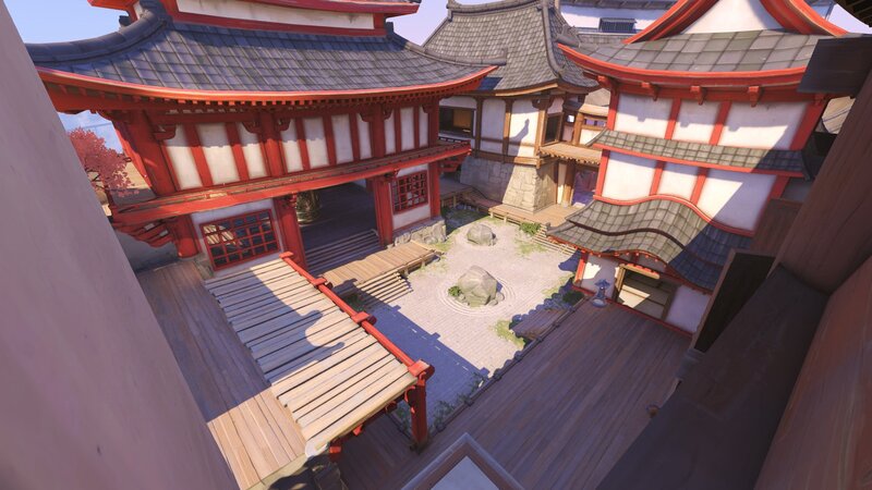 Japanese Temple Courtyard