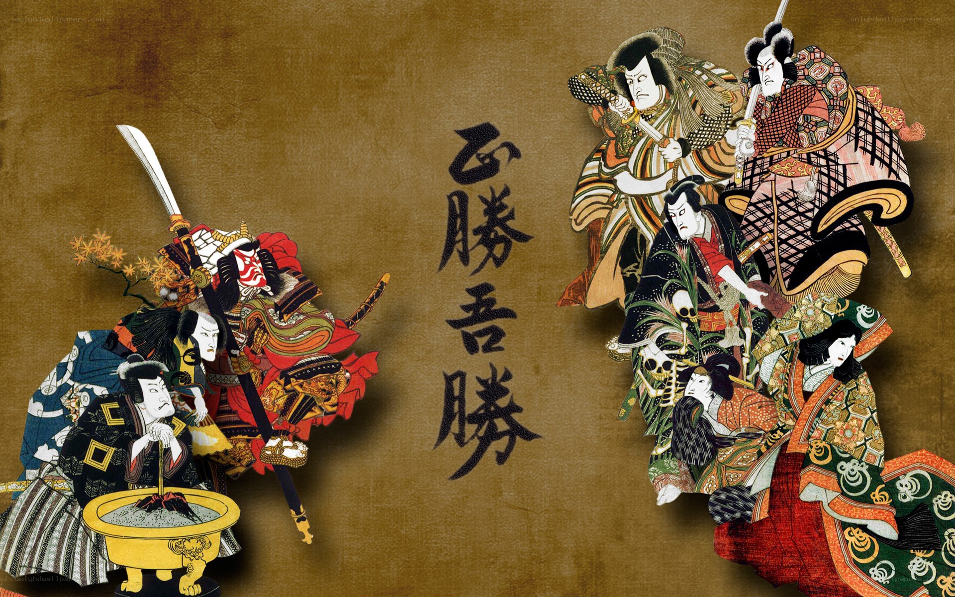 Japanese ukiyo-e warriors
