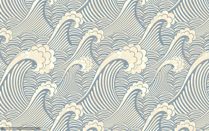 Japanese wave pattern wallpaper