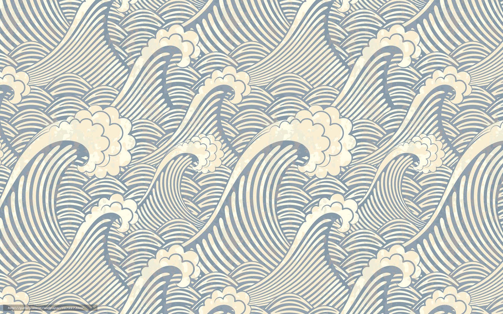 Japanese wave pattern wallpaper
