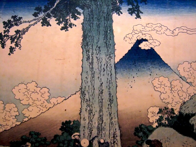 Japanese woodblock print scene