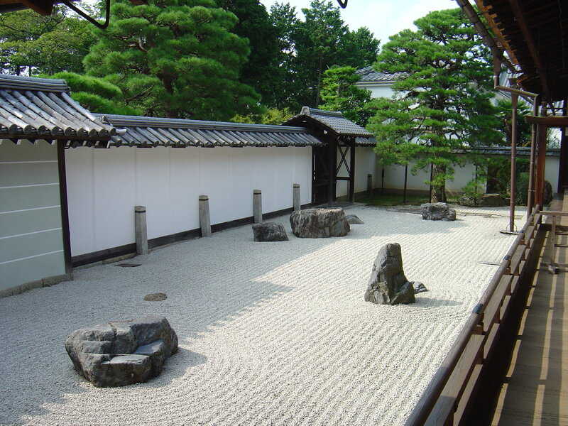 Japanese Zen garden courtyard