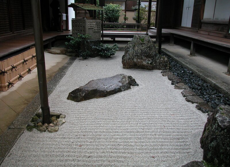 Japanese Zen garden courtyard