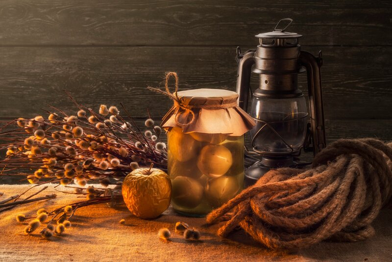 Jar of Preserved Apples