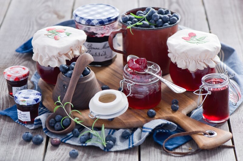 Jars of Berry Jam — Red