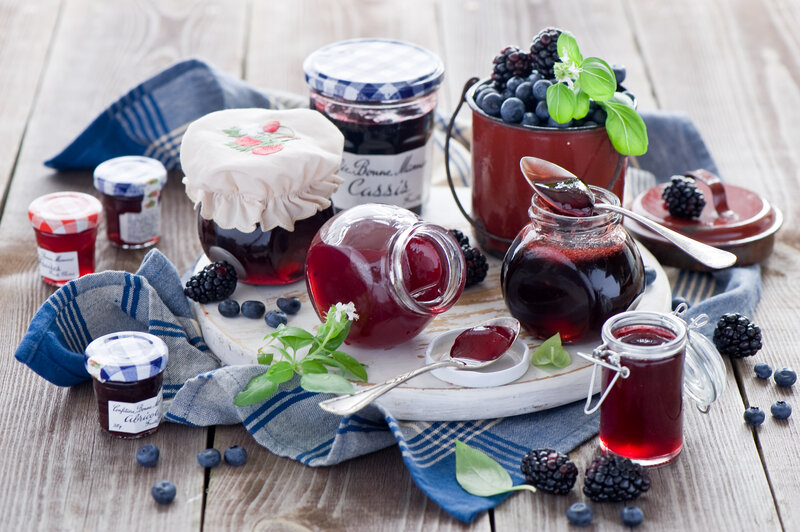 Jars of Berry Jam