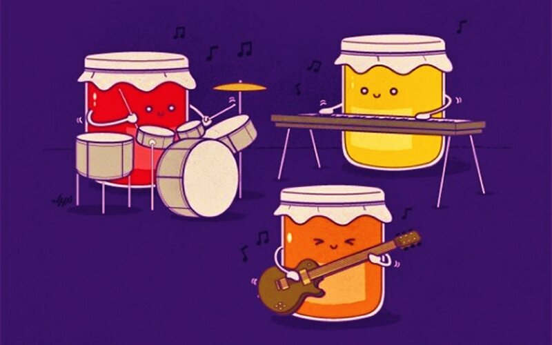 Jars Playing Instruments